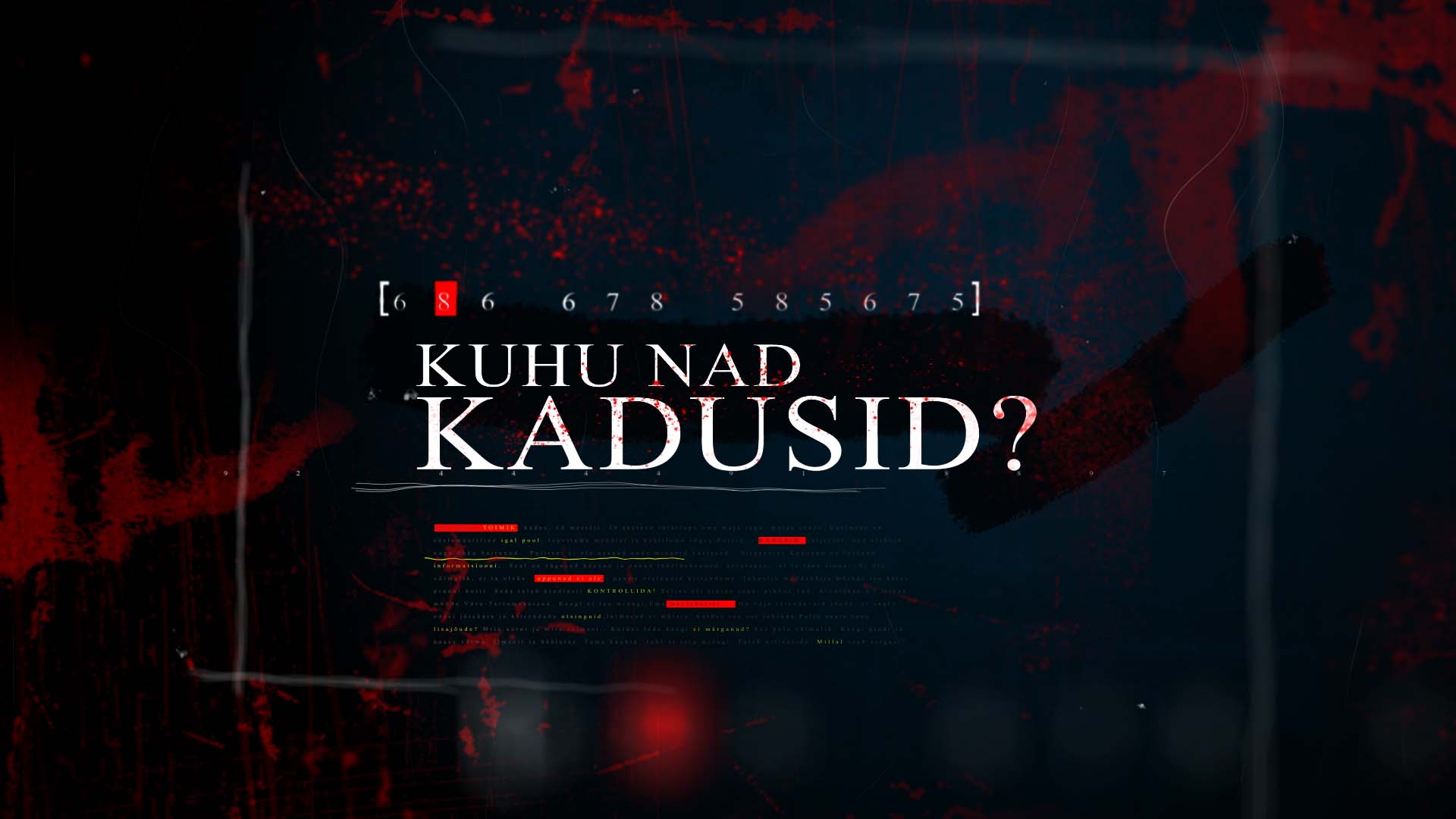 „Kuhu nad kadusid?“